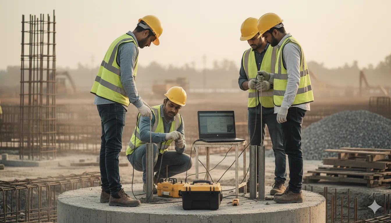 Cross Hole Sonic Logging (CHSL) Test