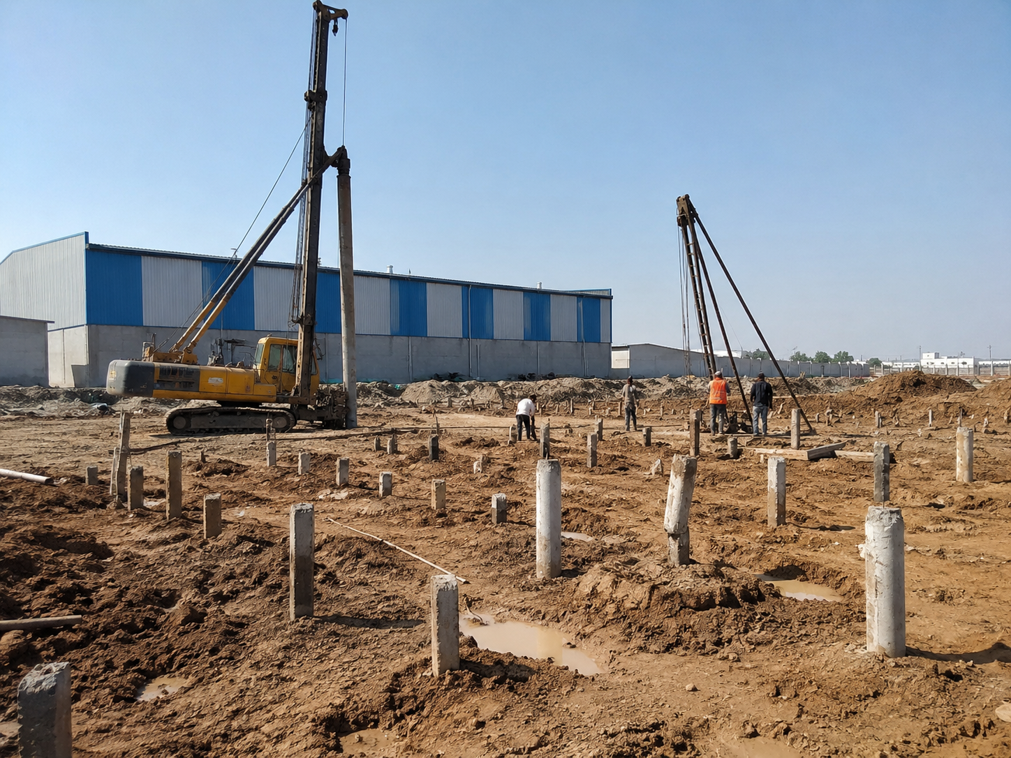 Hydraulic and Manual Piling Works for Industrial Plant Expansion at Waluj, Maharashtra
